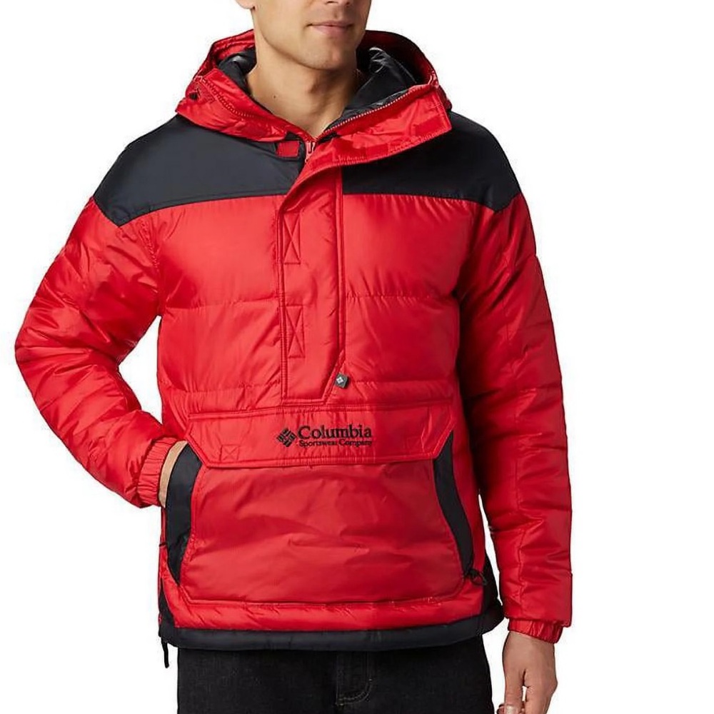 COLUMBIA Lodge Pullover Winter Jacket Coat Red Colour Men’s Size XL